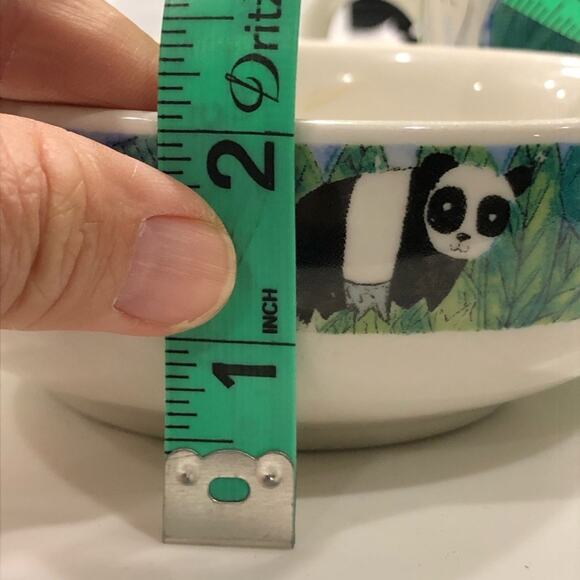 RETRONEU Everyday JUNGLE KIDS 2 Pc Stoneware Dining Set Double Handle Mug + Bowl - Picture 9 of 11